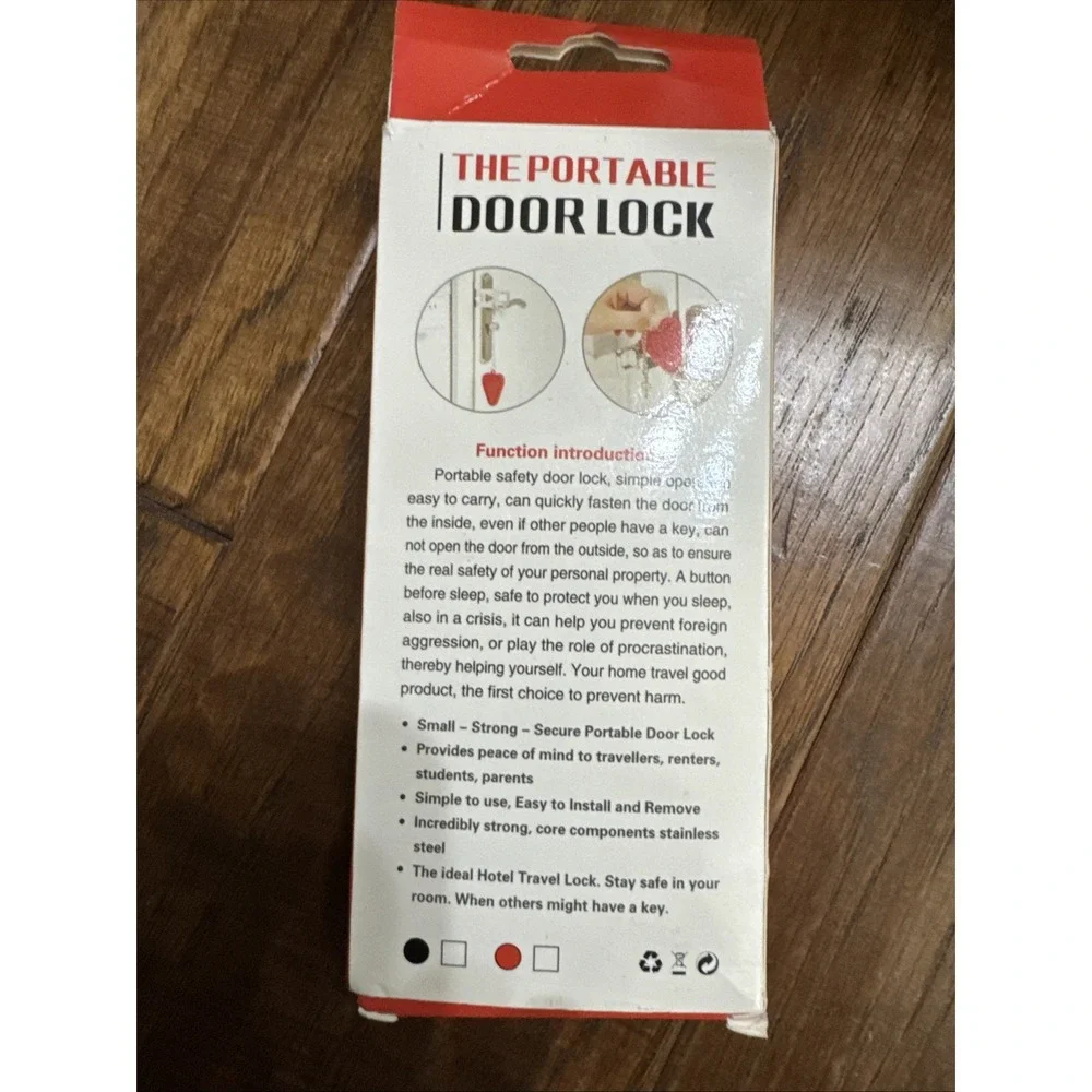 The‎ Portable Door Lock Home Hotel Travel Dorm Security Interior Lock ~ New